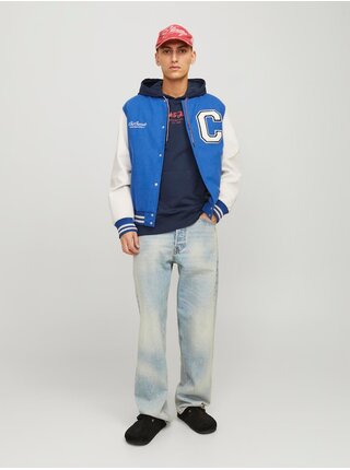 Tmavomodrá pánska mikina s kapucňou Jack & Jones Henry