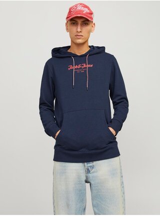 Tmavomodrá pánska mikina s kapucňou Jack & Jones Henry