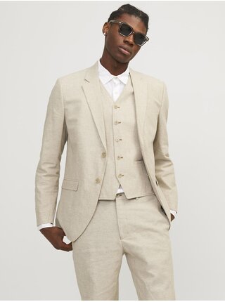 Béžové pánske sako Jack & Jones Riviera