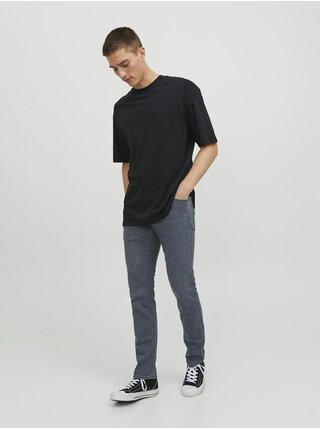 Tmavomodré pánske slim fit džínsy Jack & Jones Glenn