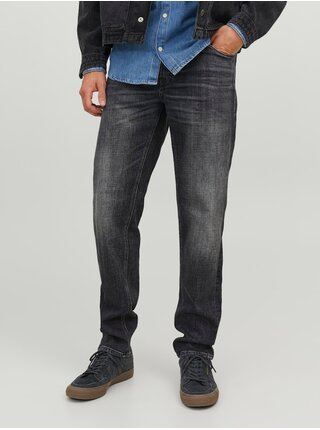 Černé pánské straight fit džíny Jack & Jones Mike