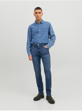 Tmavě modré pánské slim fit džíny Jack & Jones Clark