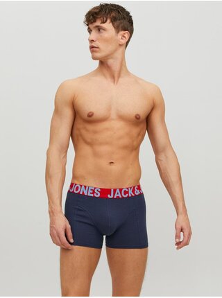 Balenie troch boxeriek v čiernej, modrej a sivej farbe Jack & Jones