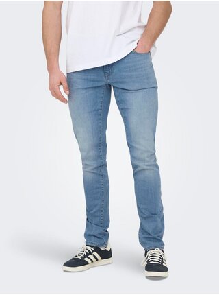 Světle modré pánské slim fit džíny ONLY & SONS Loom