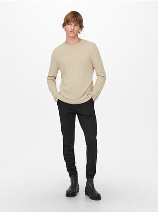 Béžový pánský basic svetr ONLY & SONS Panter