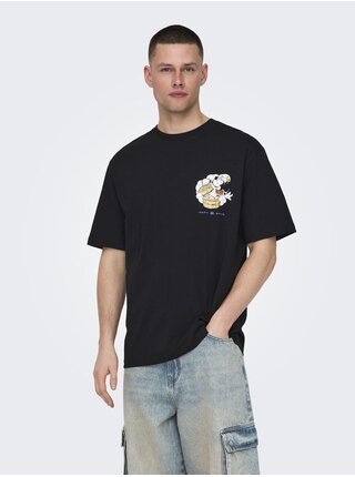  Čierne pánske tričko ONLY & SONS Disney