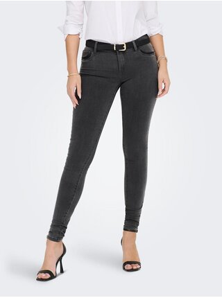 Tmavě šedé skinny fit džíny ONLY Rain Life
