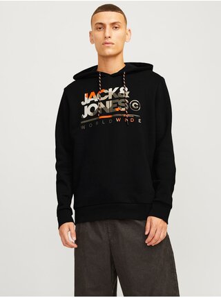 Černá pánská mikina s kapucí Jack & Jones