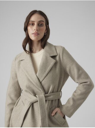 Béžový dámský kabát Vero Moda Fortuneaya