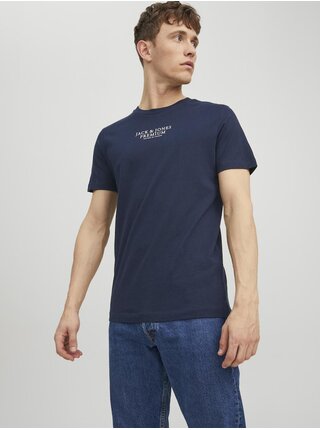 Tmavě modré pánské tričko Jack & Jones