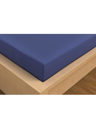 Saténové prostěradlo Luxury Collection 200x200cm tmavě modré Kvalitex