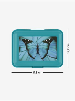 Modrý box na svačinu Baagl Butterfly