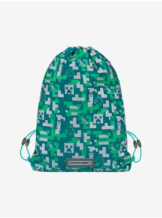 Zelený školní set - penál, sáček Baagl Minecraft 2 Silver Creeper