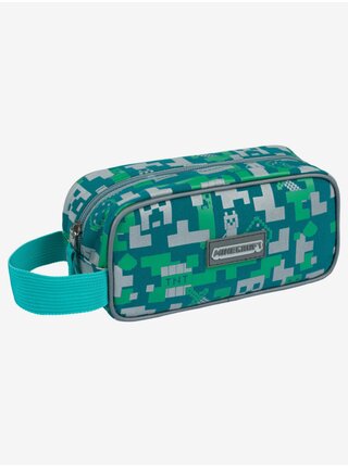 Zelený penál Baagl Minecraft Silver Creeper