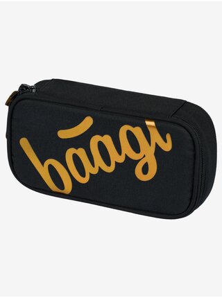 Černý školní penál etue Baagl Metallic Bronze
