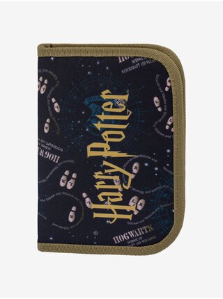 Modrý školní penál jednopatrový Baagl Harry Potter Pobertův Plánek