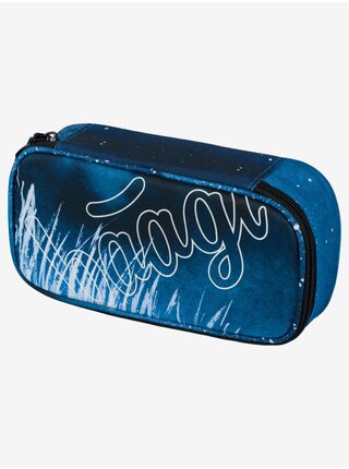 Modrý školní penál etue Baagl Skate Steel