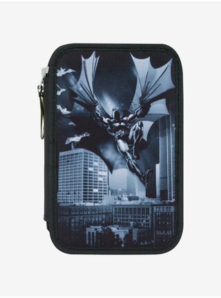 Černý školní penál dvoupatrový Baagl Batman Dark City
