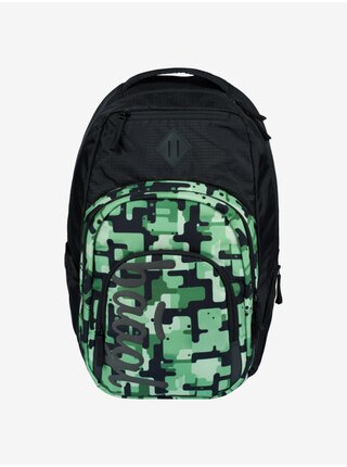 Černý školní set - batoh, penál, sáček Baagl Coolmate Green