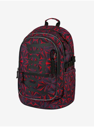 Černý školní batoh Baagl Core Red Polygon