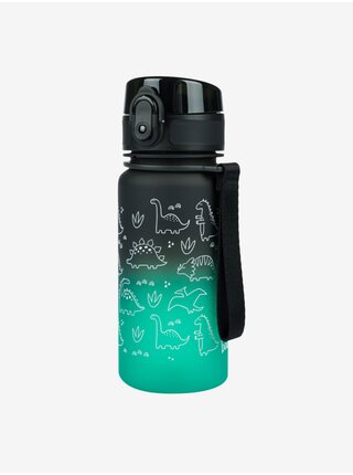 Zelená tritanová láhev na pití gradient dino, 350 ml Baagl