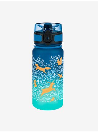 Modrá tritanová láhev na pití gradient les, 350 ml Baagl