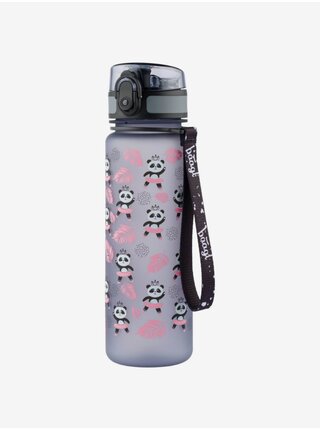 Šedá tritanová láhev na pití panda, 500 ml Baagl