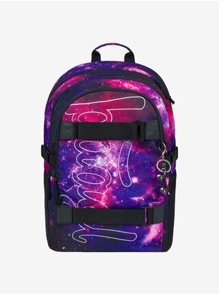 Fialový 3 set skate galaxy: batoh, peračník, sáčok Baagl