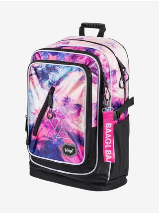 Růžový Školní batoh Cubic Abstract Baagl
