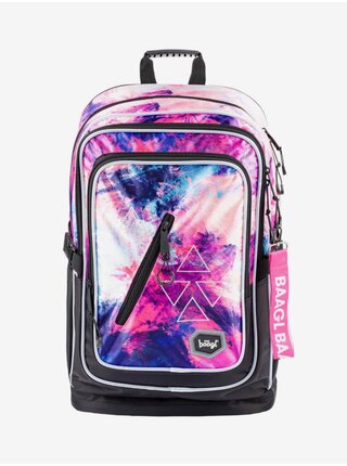 Růžový Školní batoh Cubic Abstract Baagl