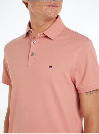 Starorůžové pánské polo tričko Tommy Hilfiger