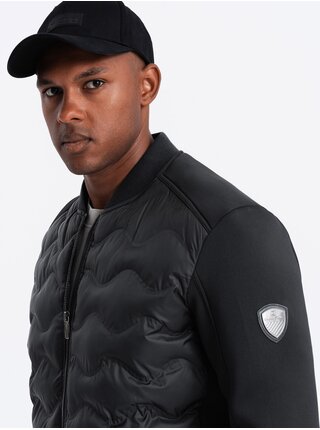 Pánska prešívaná bunda bomber Ombre Clothing