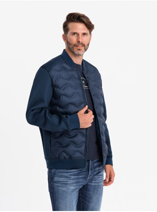 Pánska prešívaná bunda bomber Ombre Clothing