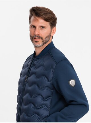 Pánska prešívaná bunda bomber Ombre Clothing