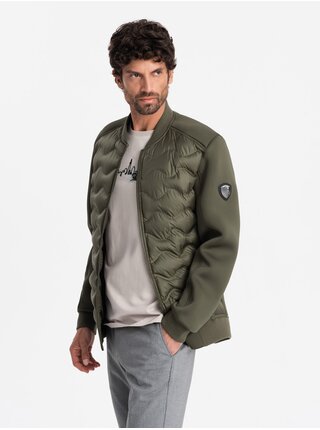 Pánska prešívaná bunda bomber Ombre Clothing