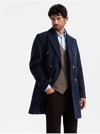 Pánsky dvojradový kabát Ombre Clothing