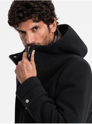 Pánský kabát s kapucí Ombre Clothing
