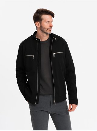 Pánska bunda so stojačikom a vreckami Ombre Clothing