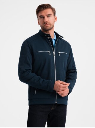 Pánska bunda so stojačikom a vreckami Ombre Clothing