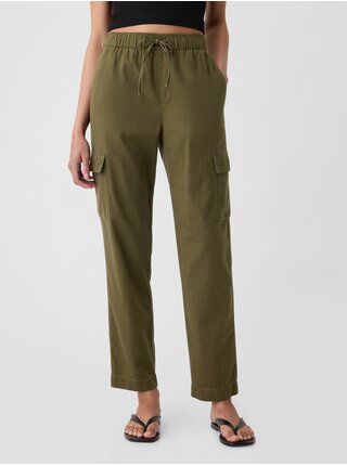 Dámské kalhoty s kapsami Mid Rise Easy Cargo GAP