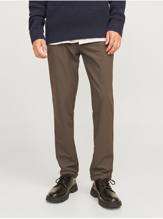 Tmavě hnědé pánské chino kalhoty Jack & Jones Marco