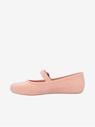 Světle růžové dámské baleríny Melissa Soft Ballerina Velvet