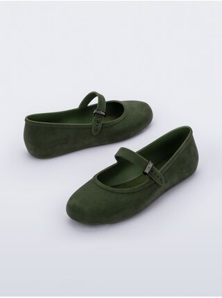 Khaki dámské baleríny Melissa Soft Ballerina Velvet