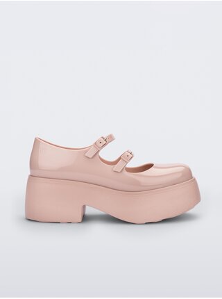 Světle růžové dámské baleríny na platformě Melissa Farah