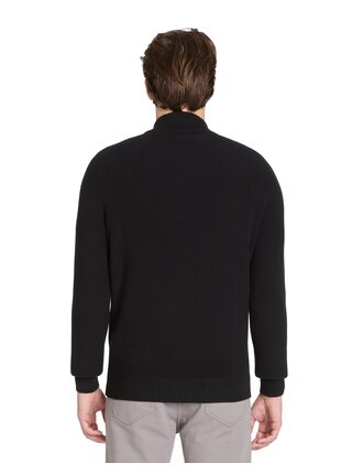 Černý pánský kardigan na zip Celio Jipyspooky