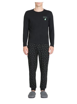 Černé pánské pyžamo Celio Jugiani slim