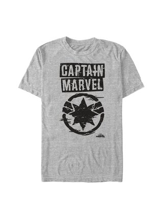 Melírované šedé pánské tričko Marvel Painted Logo