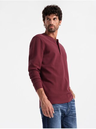 Pánsky vaflový úplet Ombre Clothing V2 OM-LSCL-0120
