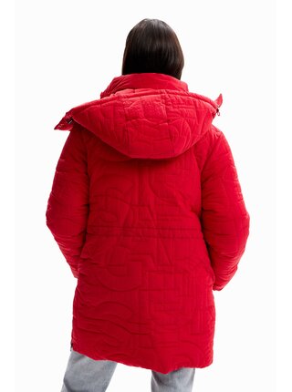 Červená dámska zimná bunda Desigual Tulip