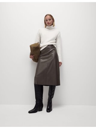 Texturovaný svetr z měkoučké příze s rolákovým límcem Marks & Spencer béžová